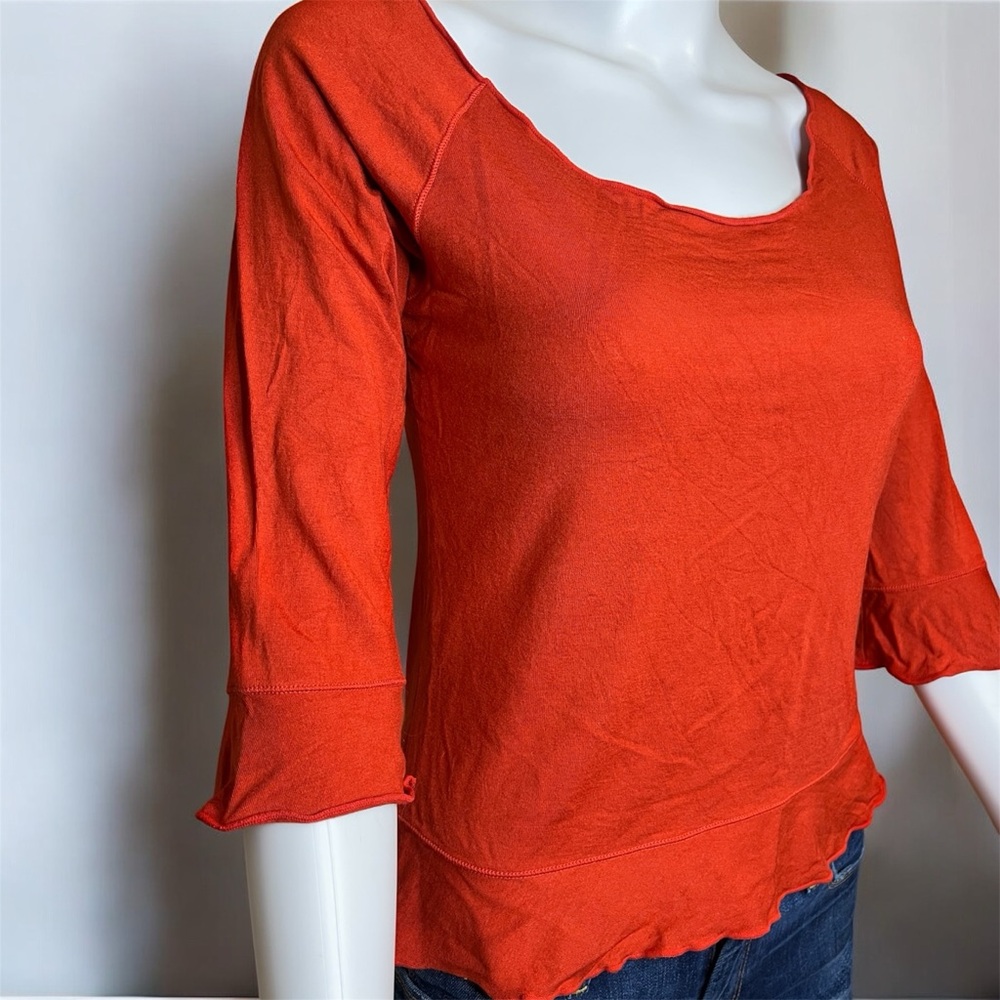 Orange Ruffle Blouse - Picture 4 of 8